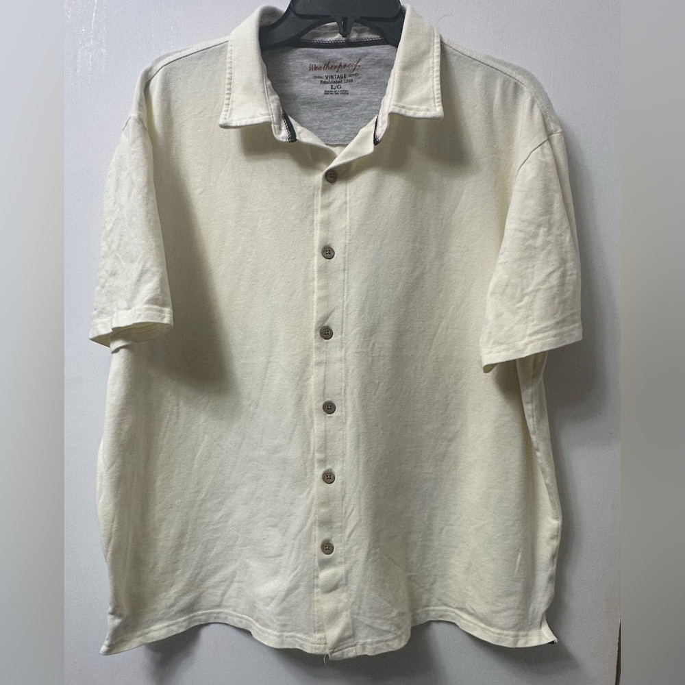 Weatherproof vintage Men's pale yellow Button-Down Shirt